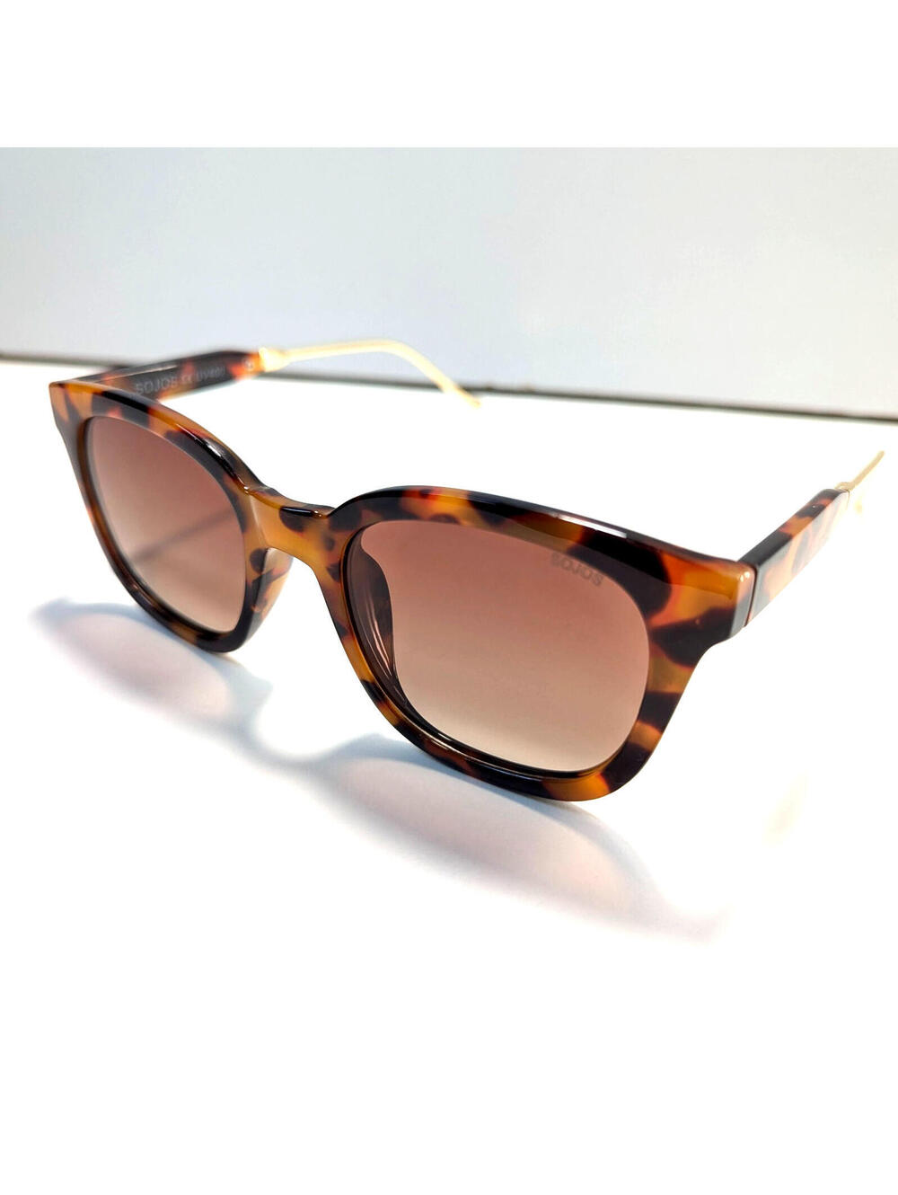 Sojos SJ2050 C1 CY Tortoise Square Sunglasses Size: 52-22-143 Golden Legs Chic